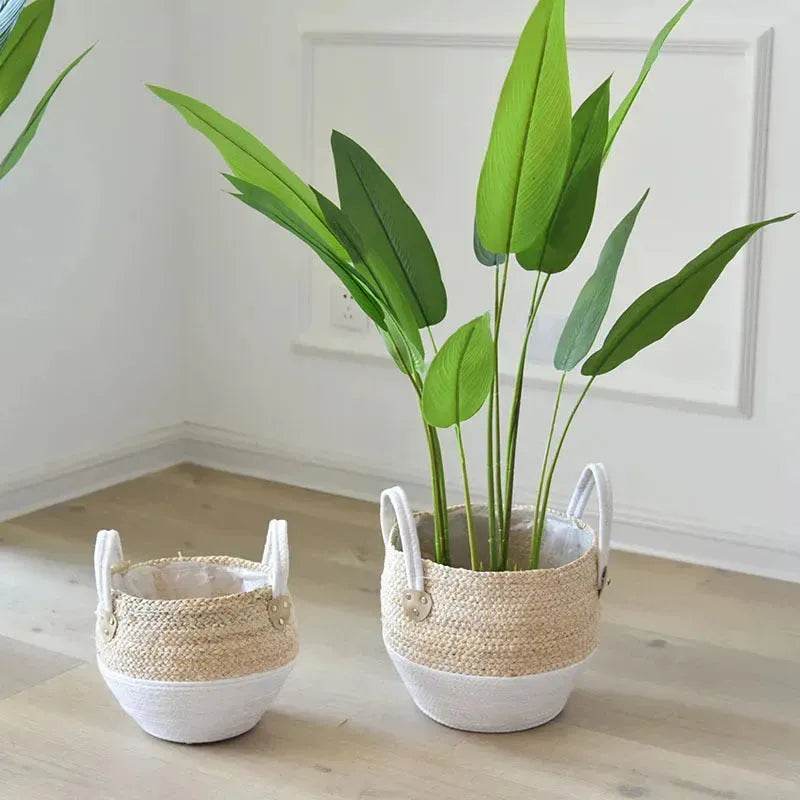 Hand Strawed Basket Fibre | Plant Pot