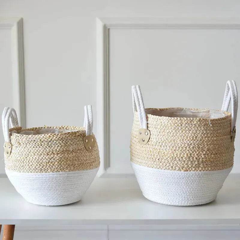 Hand Strawed Basket Fibre | Plant Pot