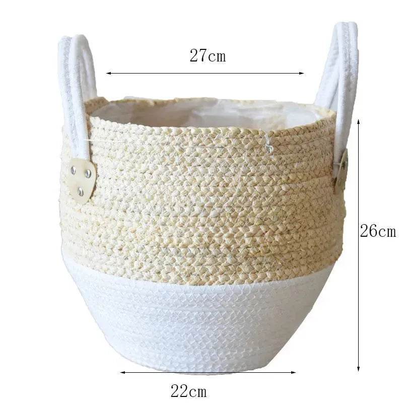 Hand Strawed Basket Fibre | Plant Pot