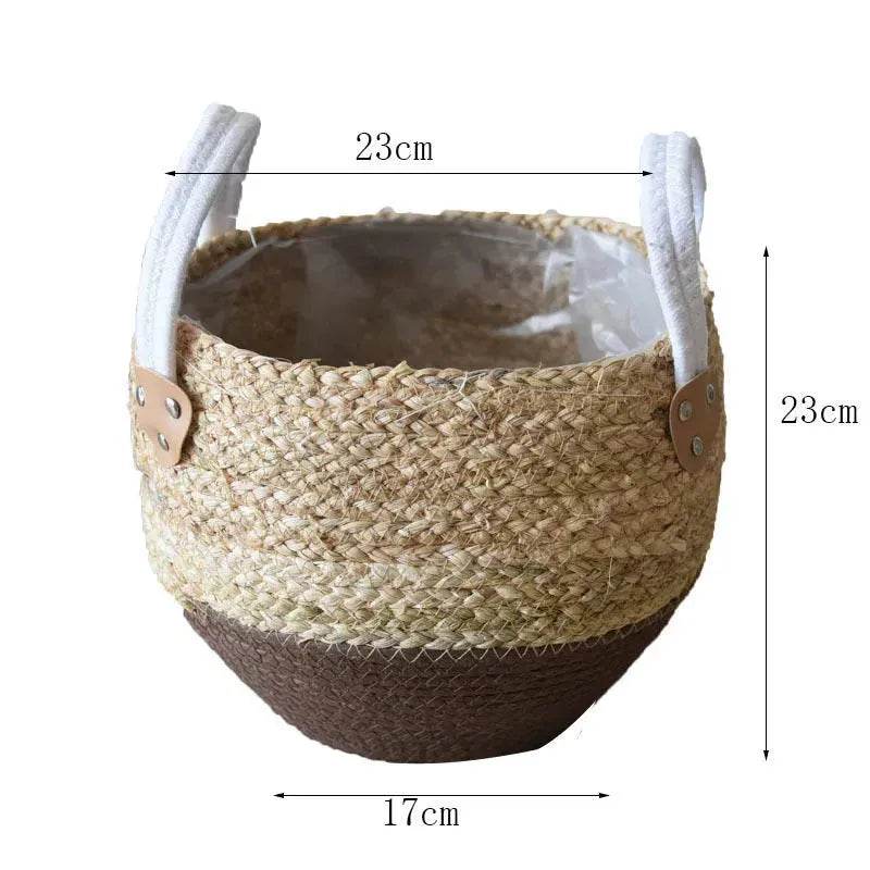 Hand Strawed Basket Fibre | Plant Pot