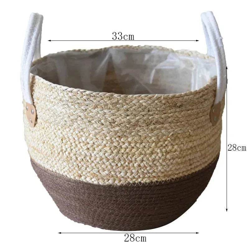 Hand Strawed Basket Fibre | Plant Pot