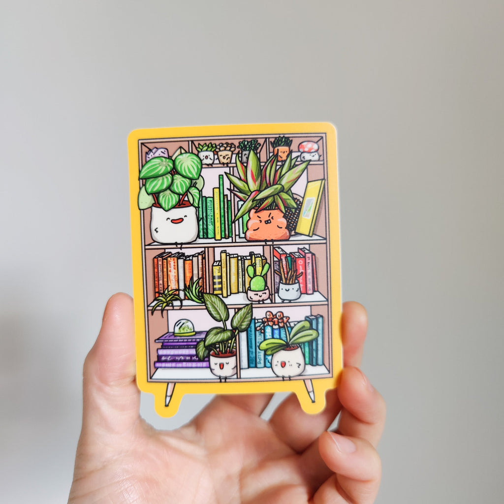 Houseplant Bookshelf | 4" Vinyl Sticker