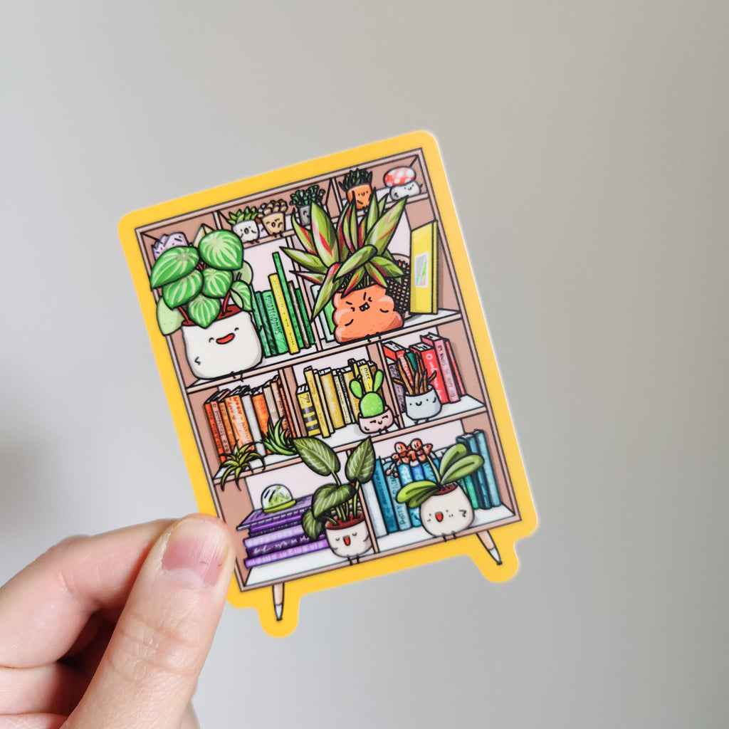 Houseplant Bookshelf | 4" Vinyl Sticker