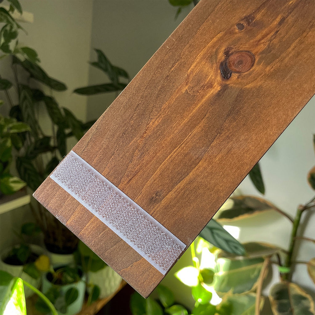 Renter-Friendly Window Shelf | Woodland Brown + Tempered Glass