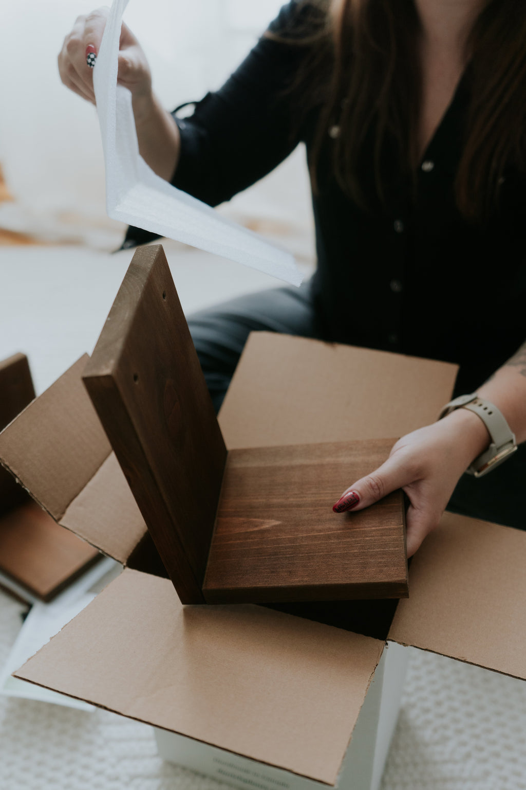 Wall Mounted Solid Wood Plant Shelf | Woodland Brown (Set of 3)