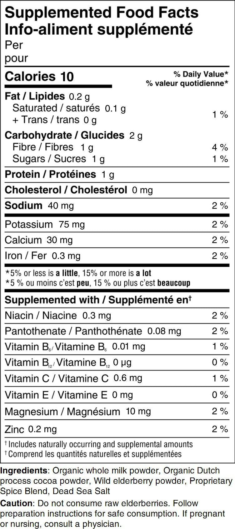 Midnight Edition Organic Elderberry | Hot Chocolate | Sugar Free