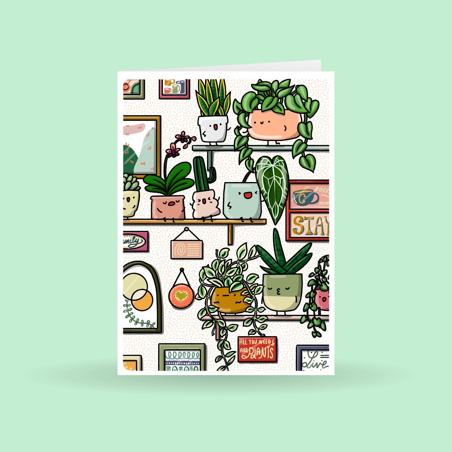 Plant Shelves | Greeting Card