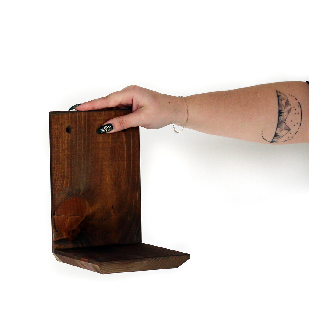 Wall Mounted Solid Wood Plant Shelf | Woodland Brown (Set of 3)