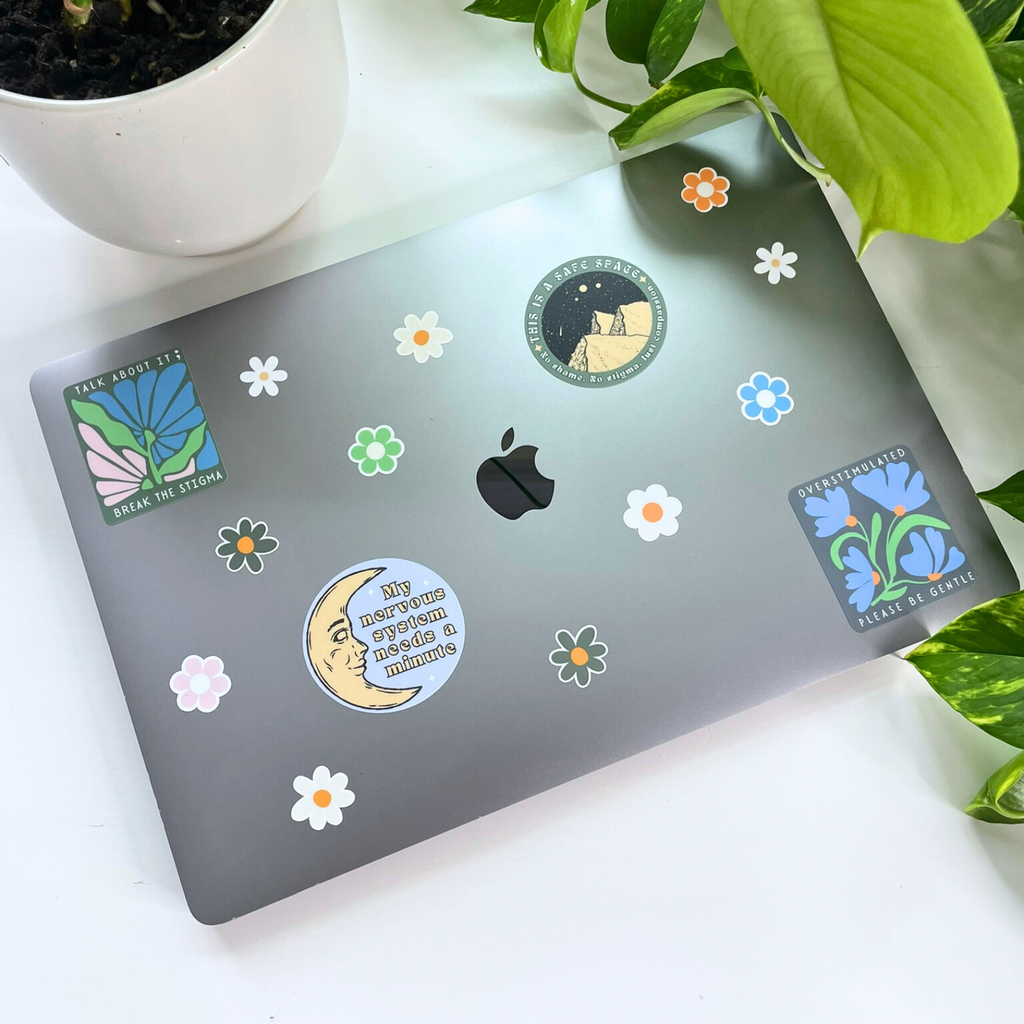 Overstimulated Please Be Gentle | Sticker