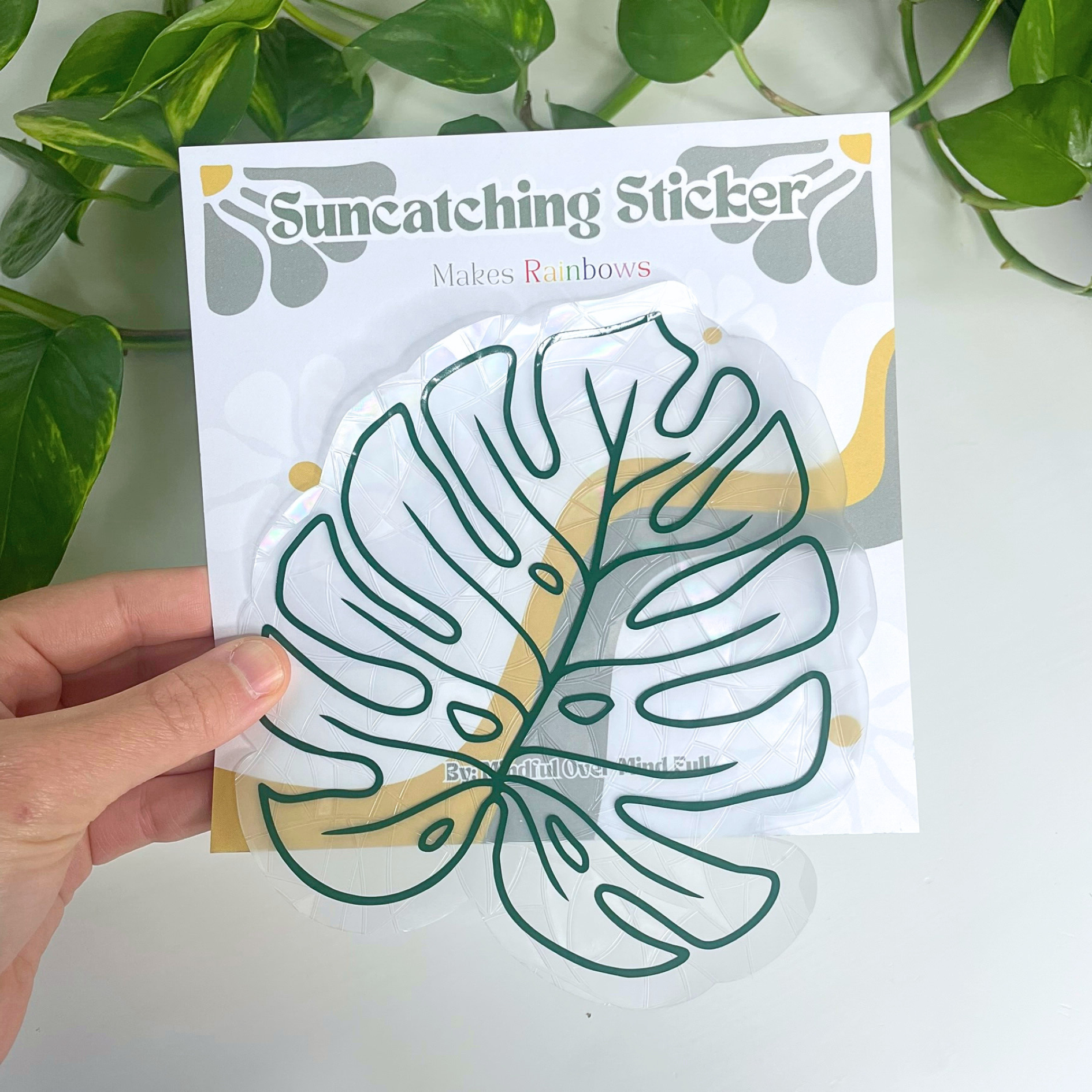Monstera Leaf | Suncatcher Sticker