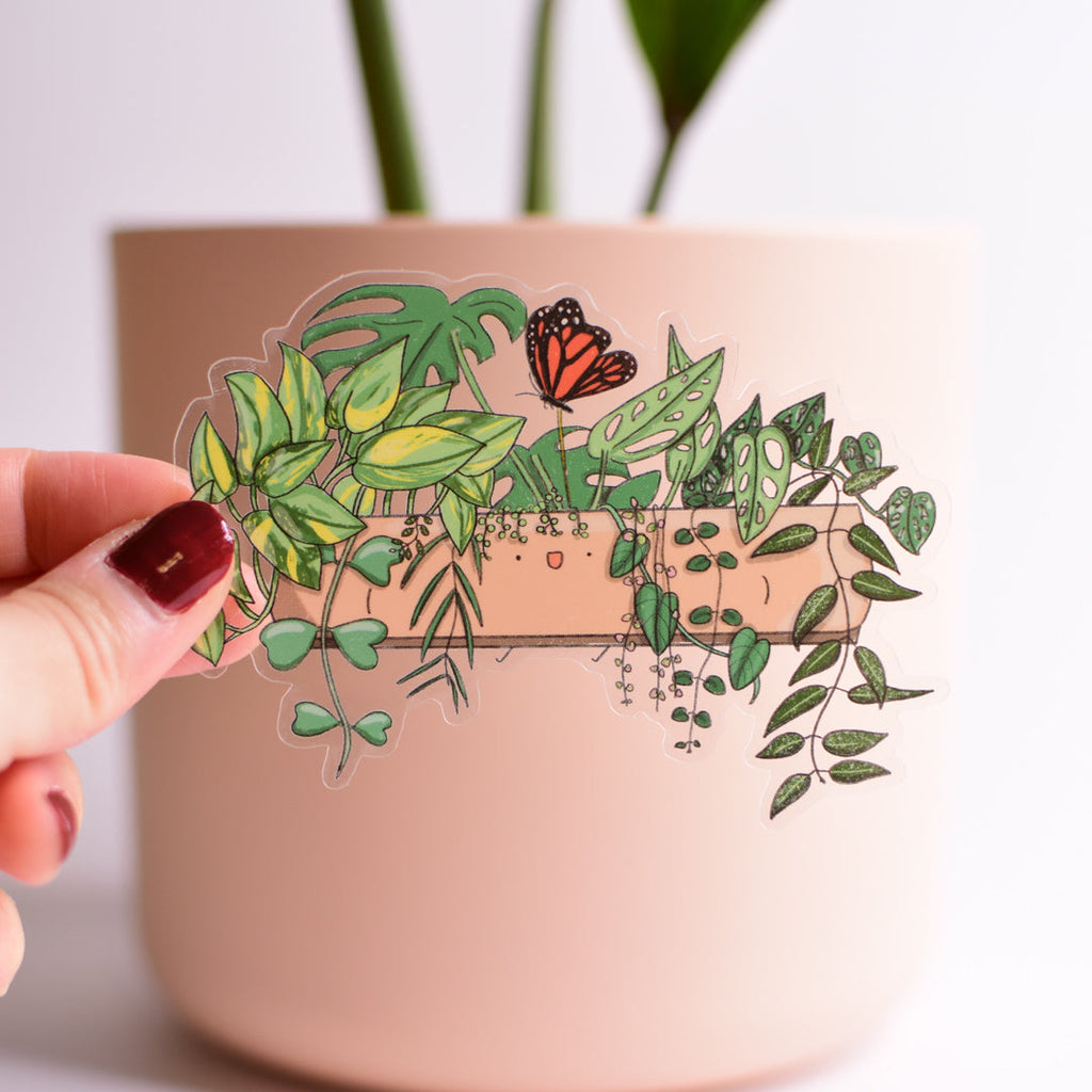 Trailing Planter | Clear Vinyl Sticker