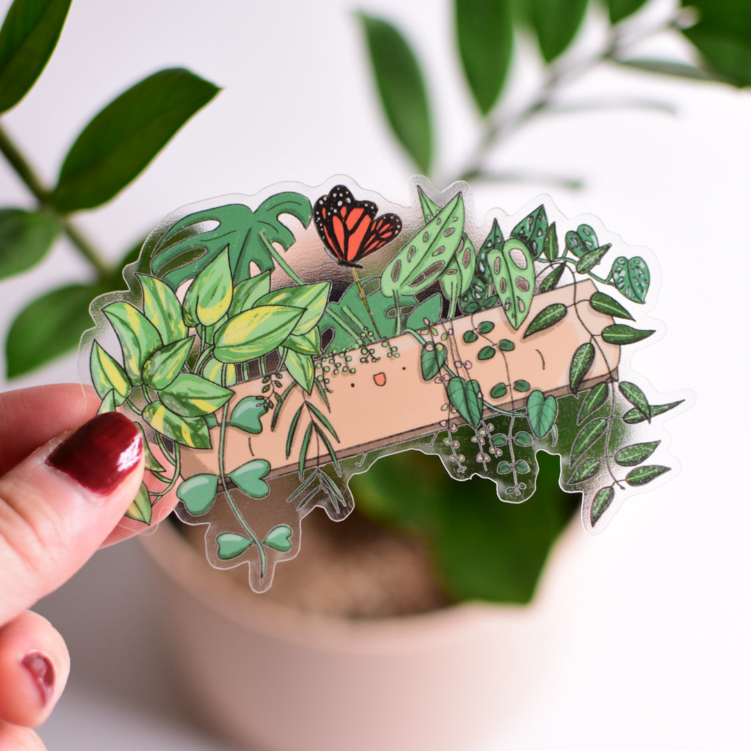 Trailing Planter | Clear Vinyl Sticker