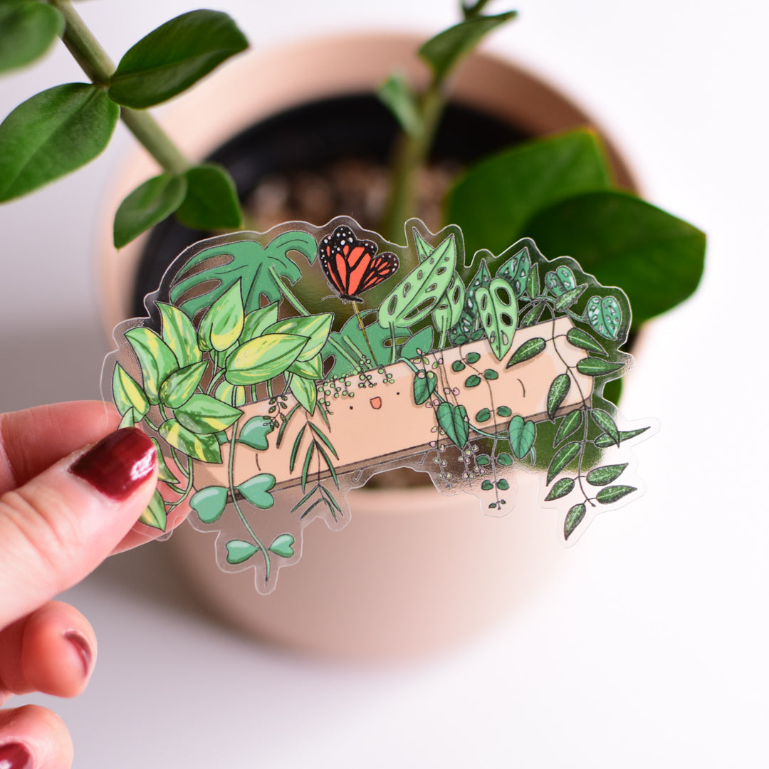 Trailing Planter | Clear Vinyl Sticker