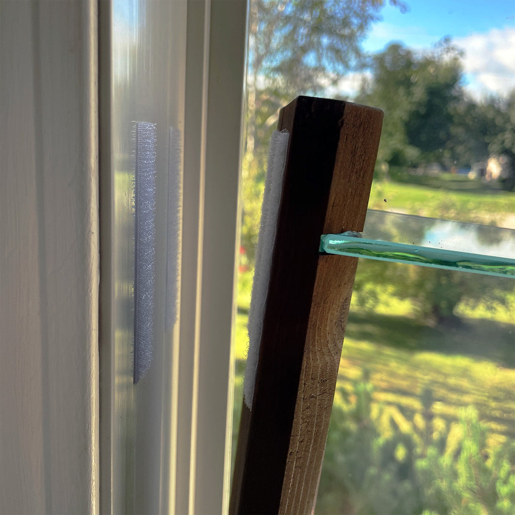 Renter-Friendly Window Shelf | Woodland Brown + Tempered Glass