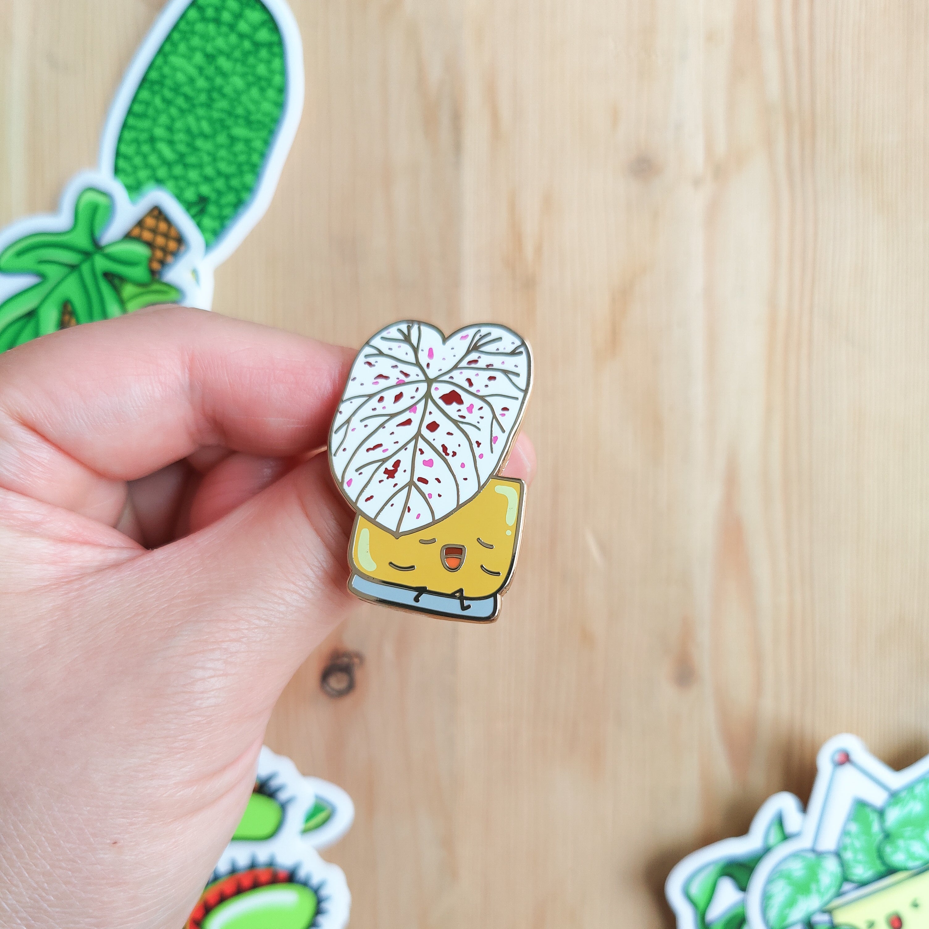 Caladium Cranberry Star | Enamel Pin