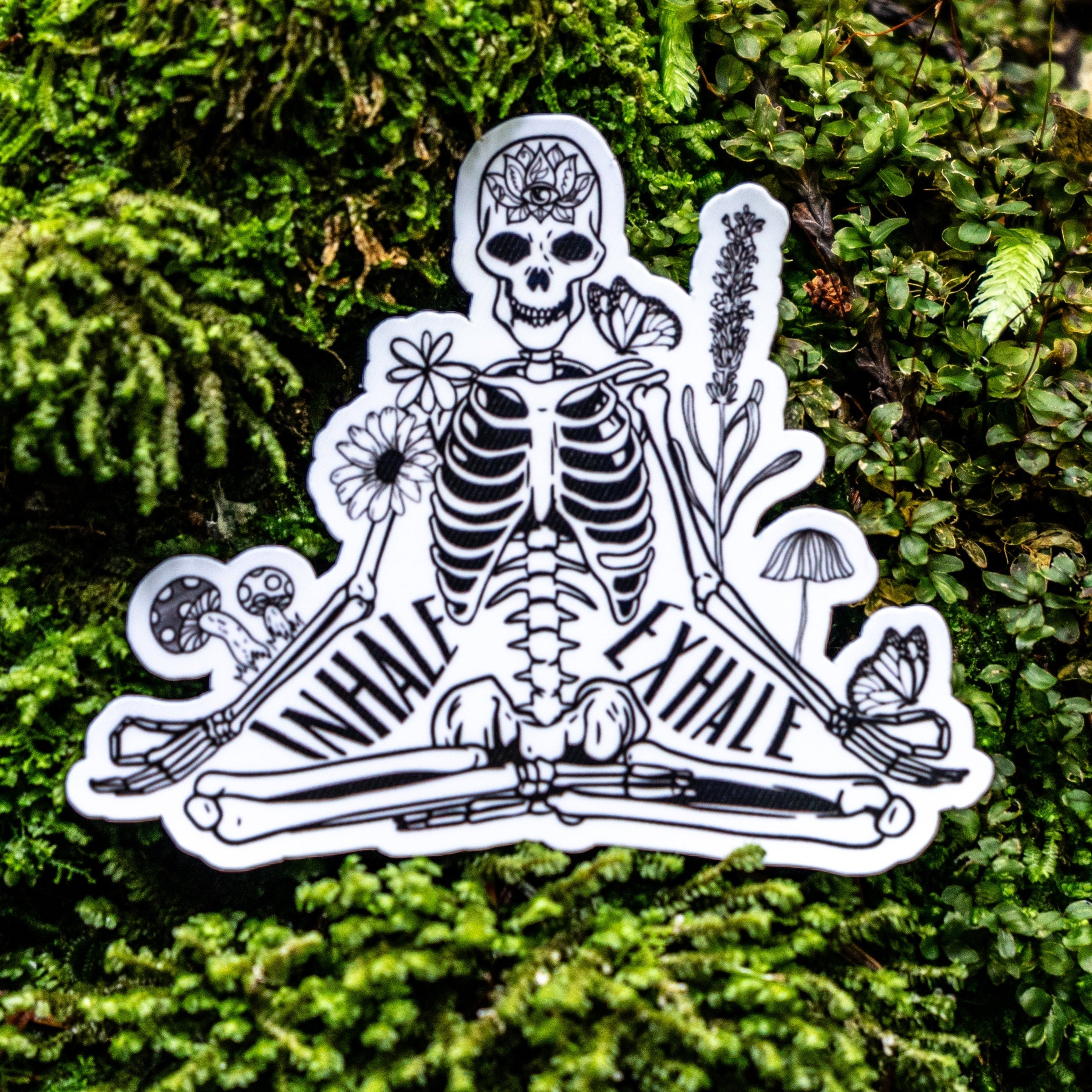 Meditating Skeleton | Sticker