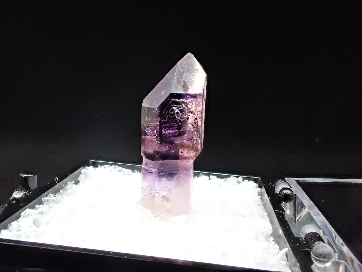 Amethyst Scepter – Goboboseb Mountains, Namibia – Deep Purple with Phantom Inclusions – 21mm Collector Specimen