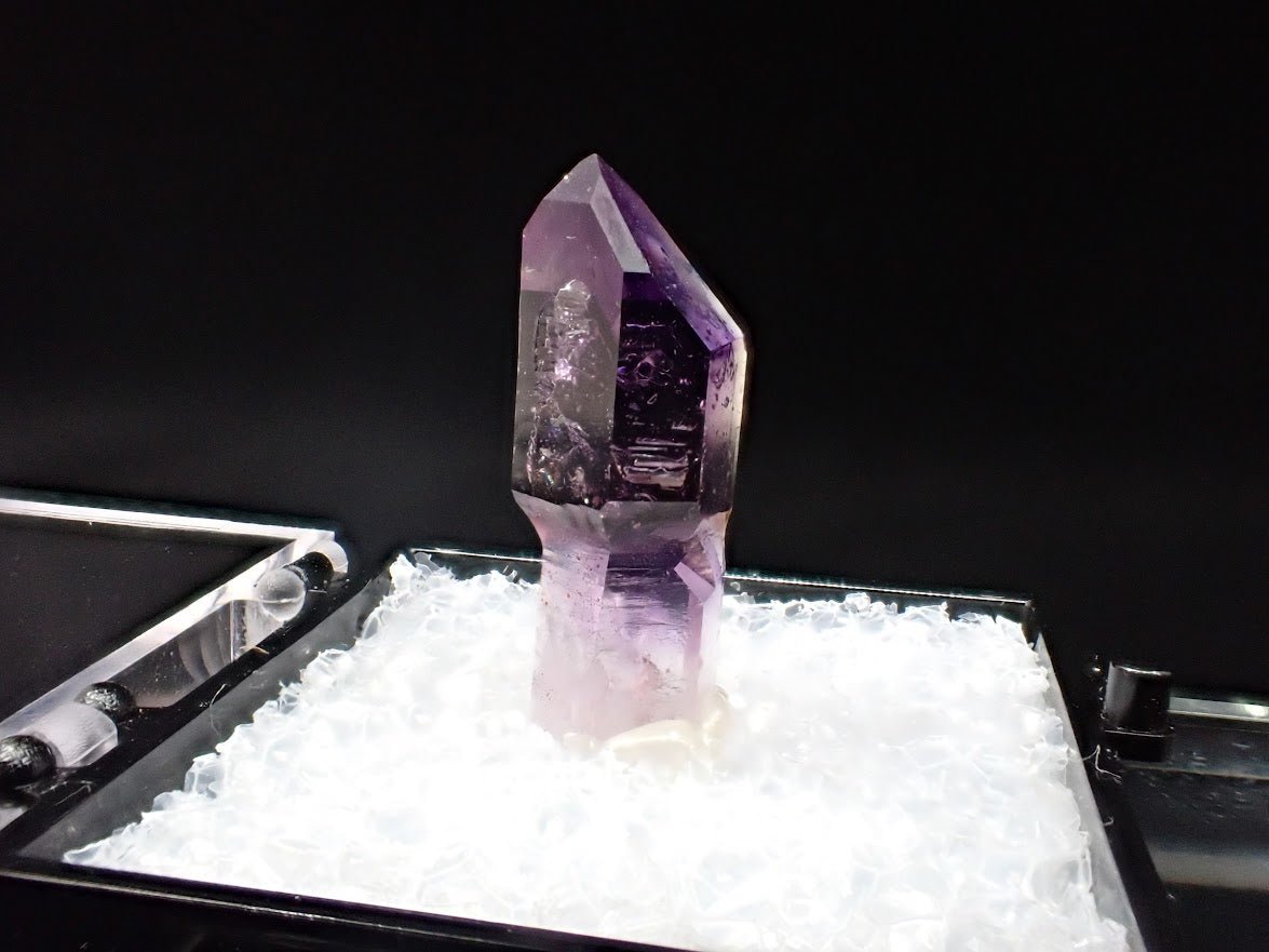 Amethyst Scepter – Goboboseb Mountains, Namibia – Deep Purple with Phantom Inclusions – 21mm Collector Specimen