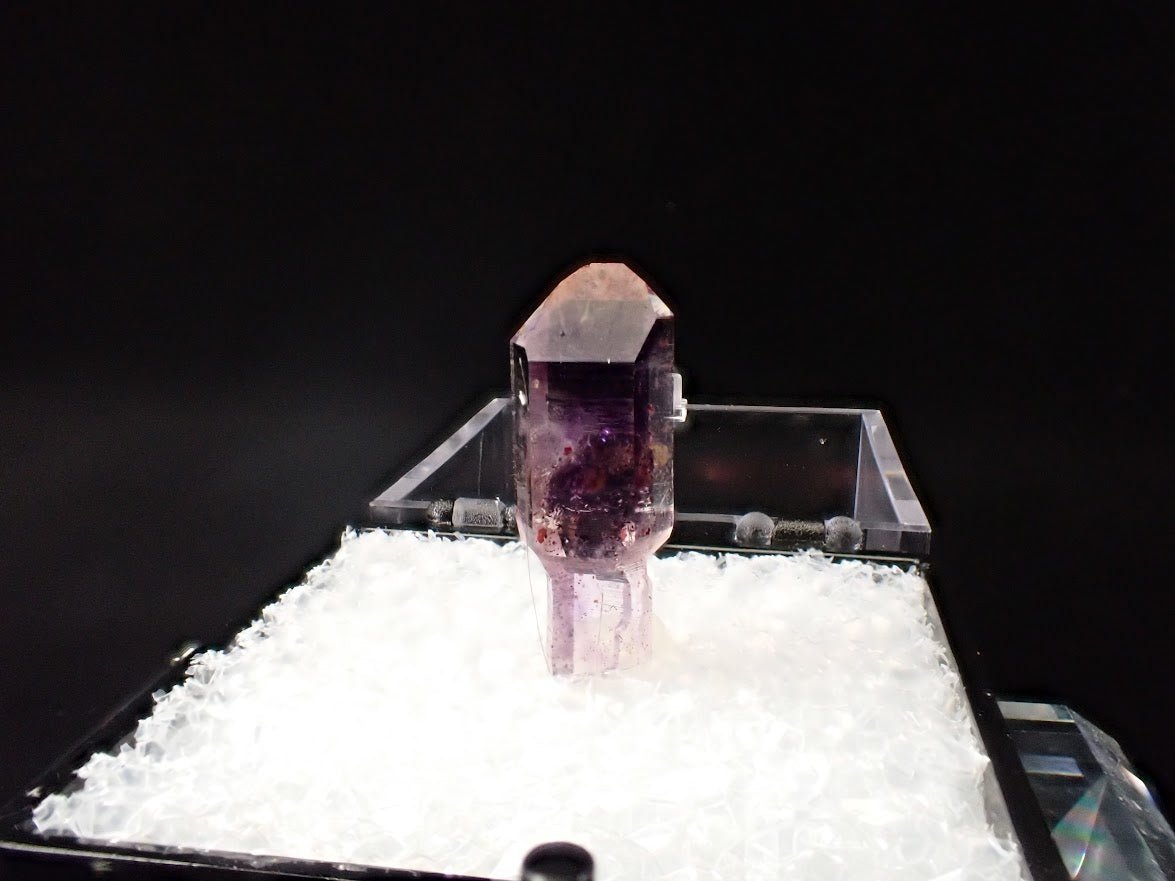 Amethyst Scepter – Goboboseb Mountains, Namibia – Deep Purple Zoning – Micro Collector Specimen (16mm)