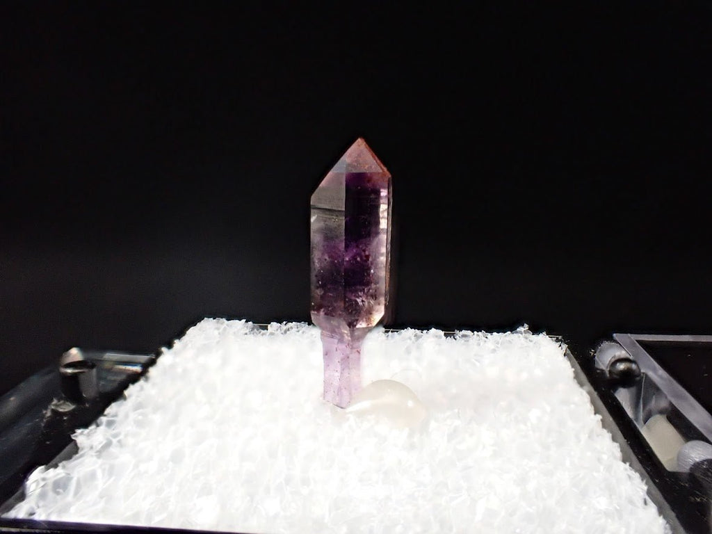 Amethyst Scepter – Goboboseb Mountains, Namibia – Deep Purple Zoning – Micro Collector Specimen (16mm)
