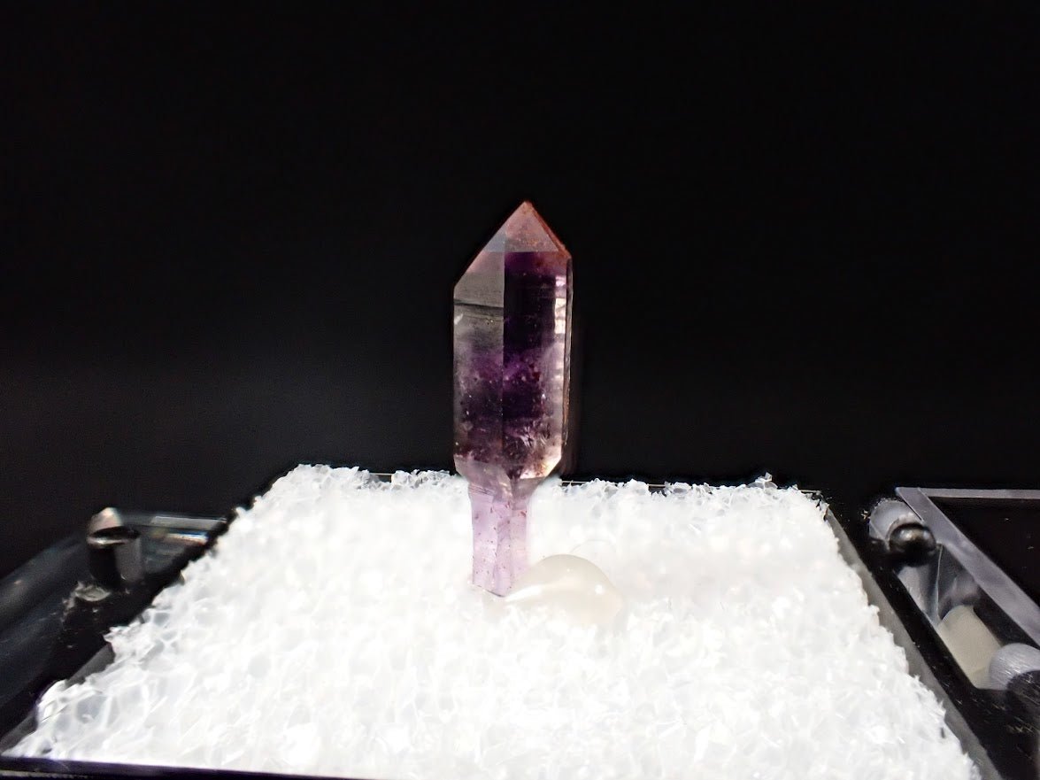 Amethyst Scepter – Goboboseb Mountains, Namibia – Deep Purple Zoning – Micro Collector Specimen (16mm)