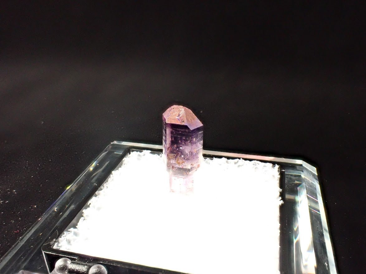 Amethyst Scepter – Goboboseb Mountains, Namibia – Deep Purple Zoning – Micro Collector Specimen (16mm)