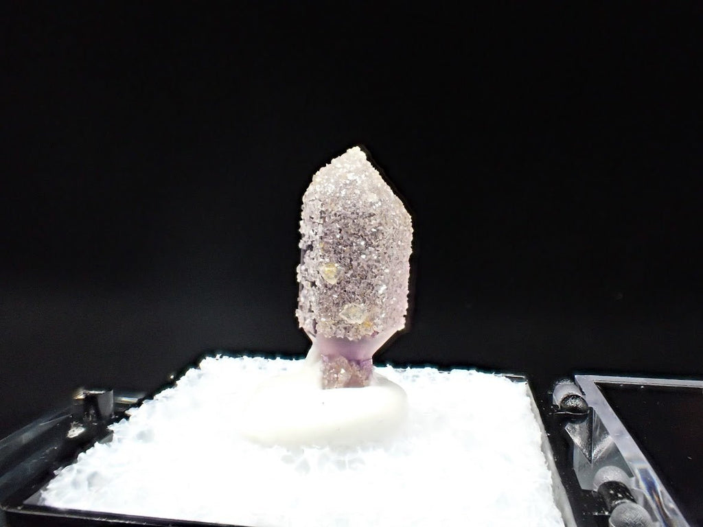 Amethyst Scepter with Analcime Overgrowth – Goboboseb Mountains, Namibia – Frosted Sparkle Specimen (21mm)
