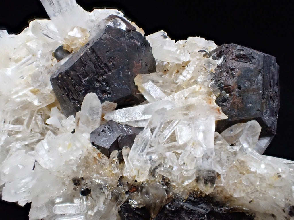 Black Pyrite + Quartz Cluster | Fengjiashan Mine, China