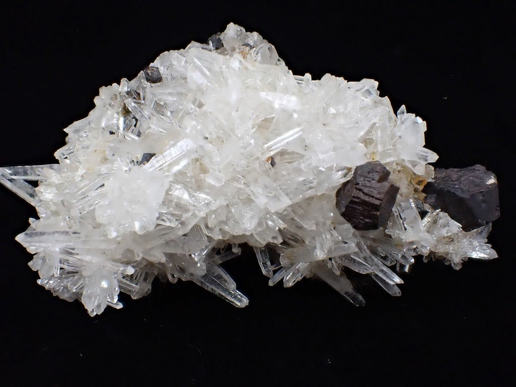 Black Pyrite + Quartz Cluster | Fengjiashan Mine, China