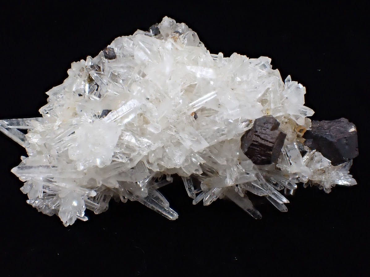 Black Pyrite + Quartz Cluster | Fengjiashan Mine, China