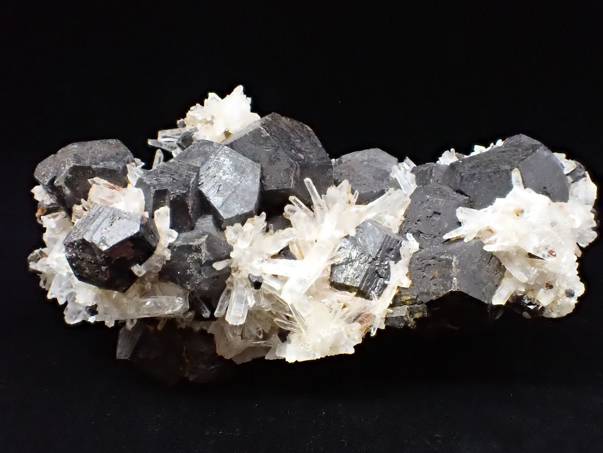 Black Pyrite + Quartz Cluster | Fengjiashan Mine, China