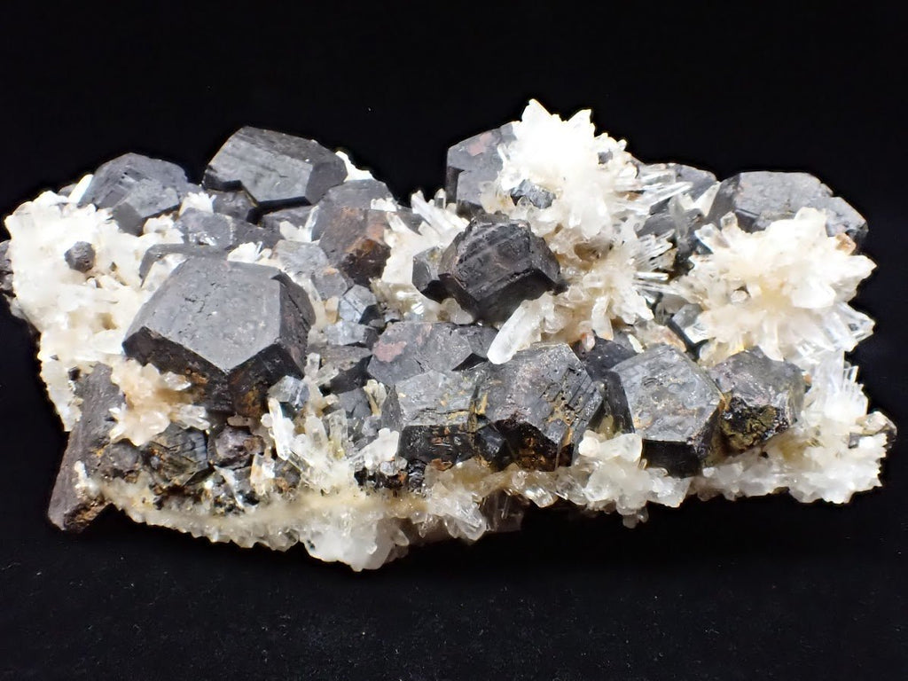 Black Pyrite + Quartz Cluster | Fengjiashan Mine, China