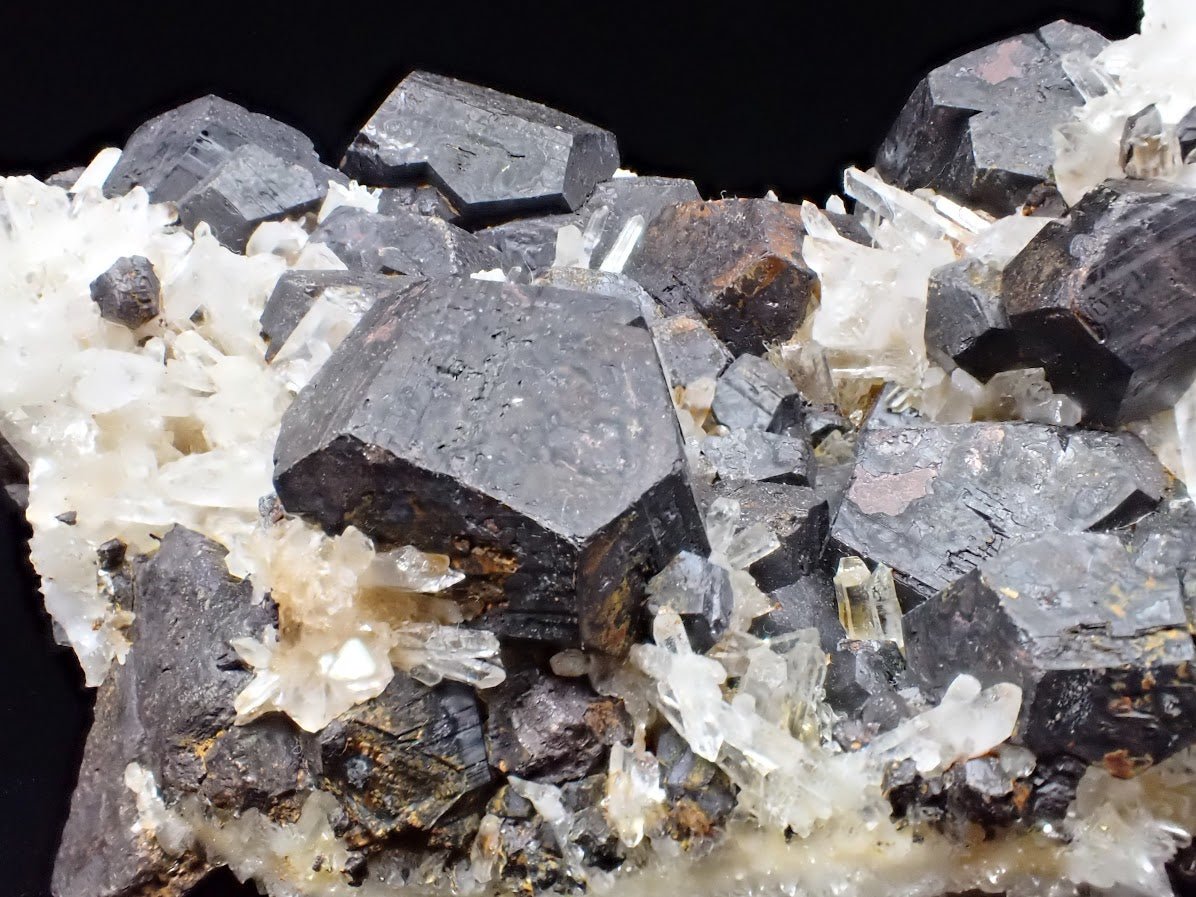 Black Pyrite + Quartz Cluster | Fengjiashan Mine, China