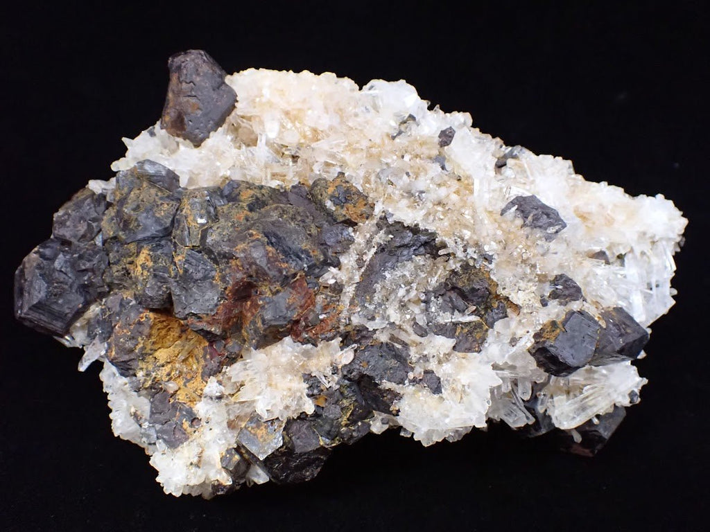 Black Pyrite + Quartz Cluster | Fengjiashan Mine, China