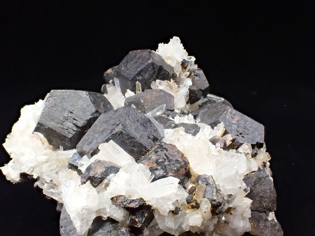 Black Pyrite + Quartz Cluster | Fengjiashan Mine, China