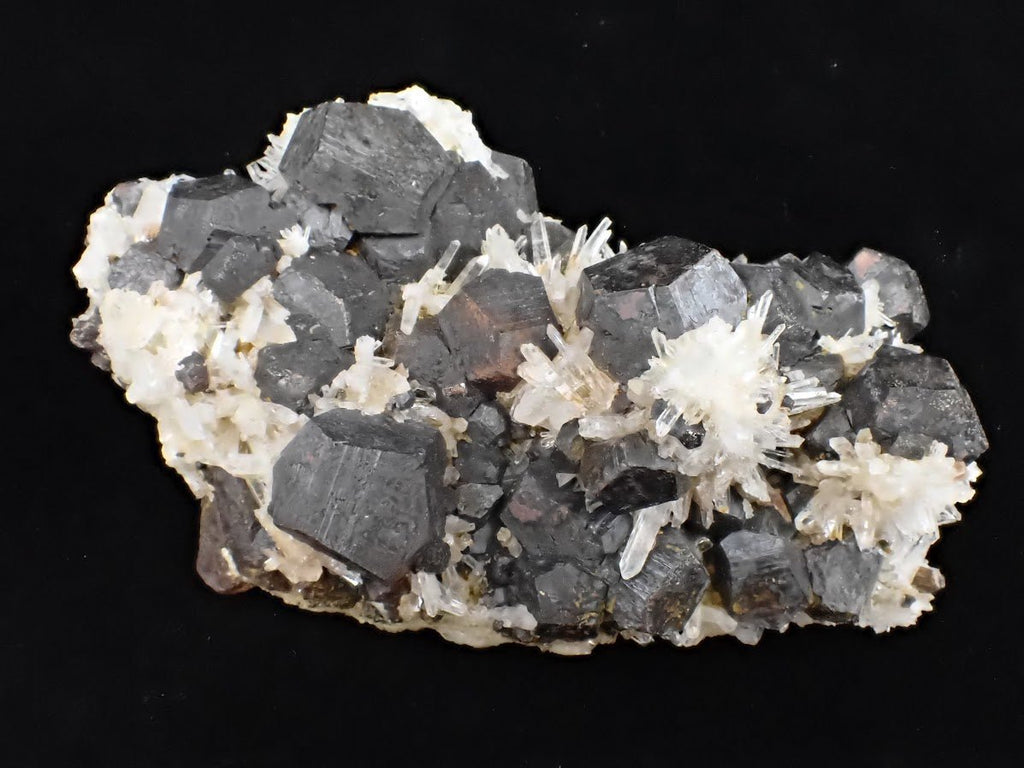 Black Pyrite + Quartz Cluster | Fengjiashan Mine, China