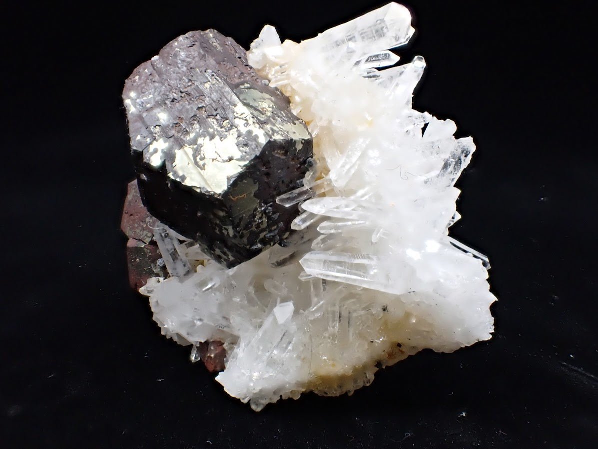 Black Pyrite & Quartz – Fengjiashan Mine (2.5", 101g)