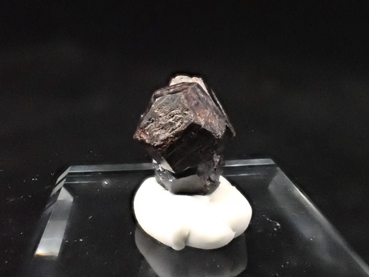 Black Pyrite with Quartz – Miniature Twinned Cluster (8g)