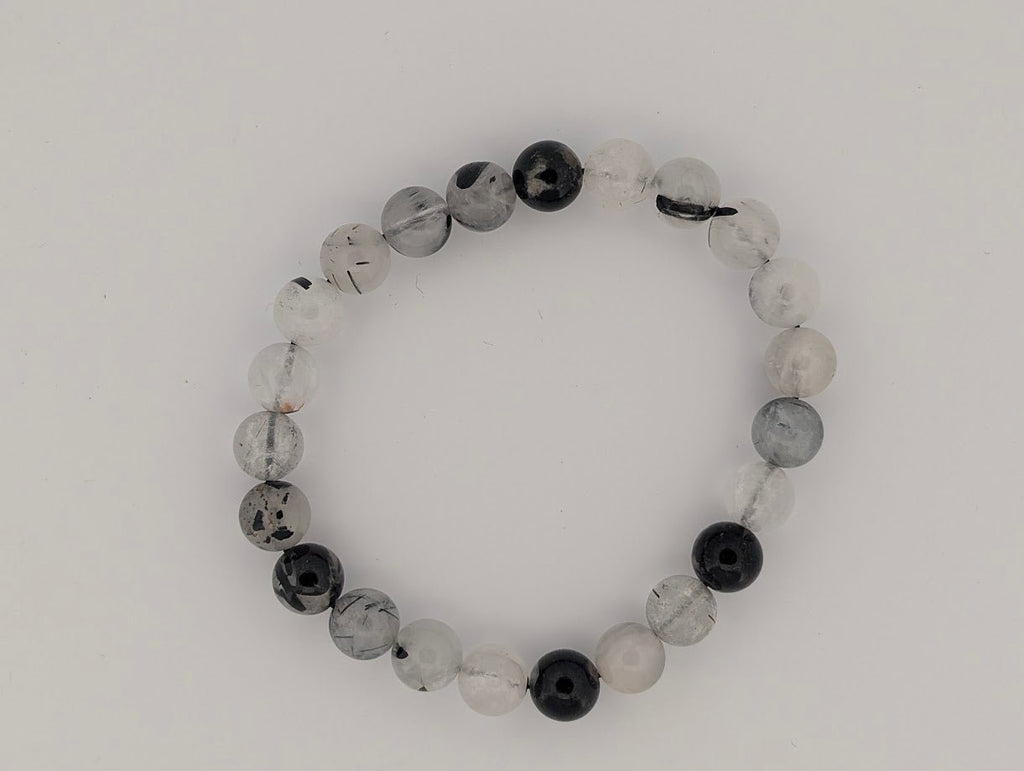 Black Rutile / Tourmalinated Quartz | Bracelet