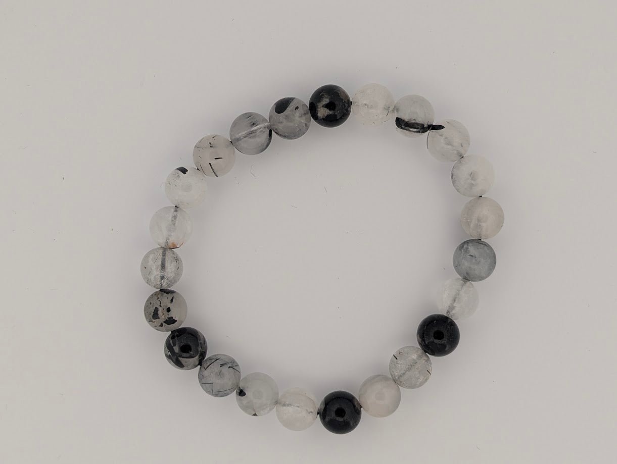 Black Rutile / Tourmalinated Quartz | Bracelet