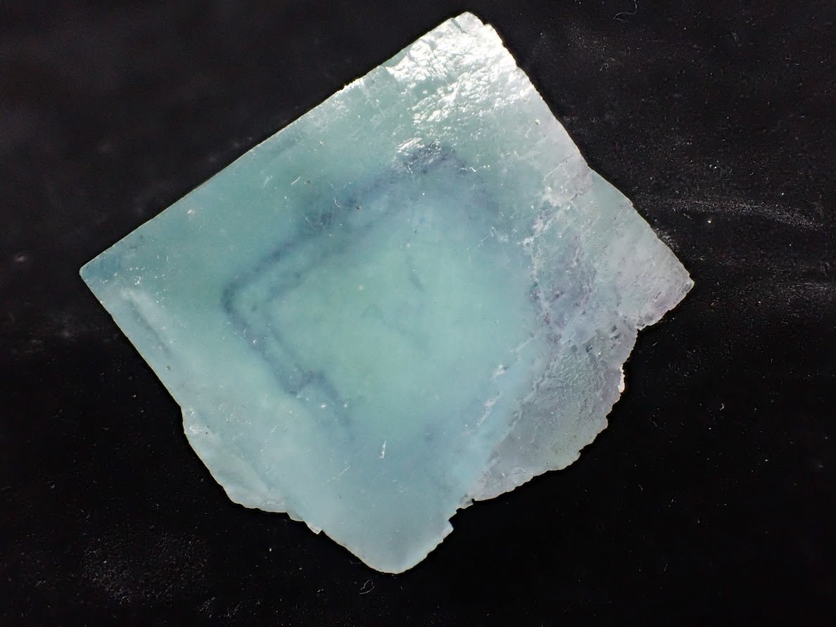 Blue Jelly Fluorite with Deep Square Phantom – Yaogangxian Mine (YGX), China