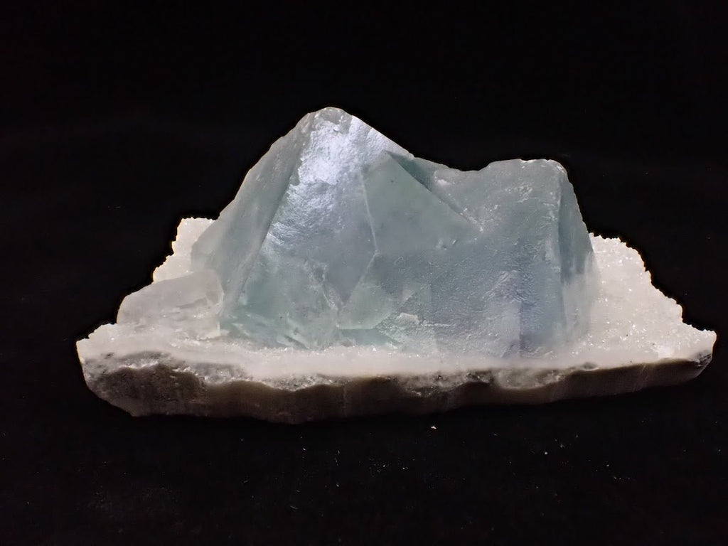 Blue Jelly Fluorite with Phantom on Quartz Matrix – Yaogangxian Mine (YGX), China