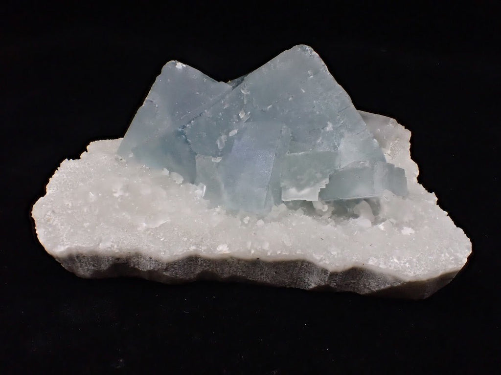 Blue Jelly Fluorite with Phantom on Quartz Matrix – Yaogangxian Mine (YGX), China
