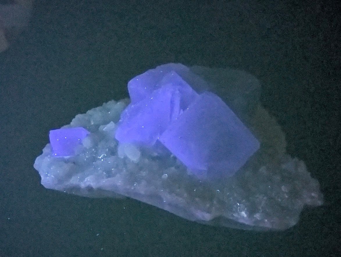 Blue Phantom Fluorite on Quartz | Yaogangxian Mine (YGX), China