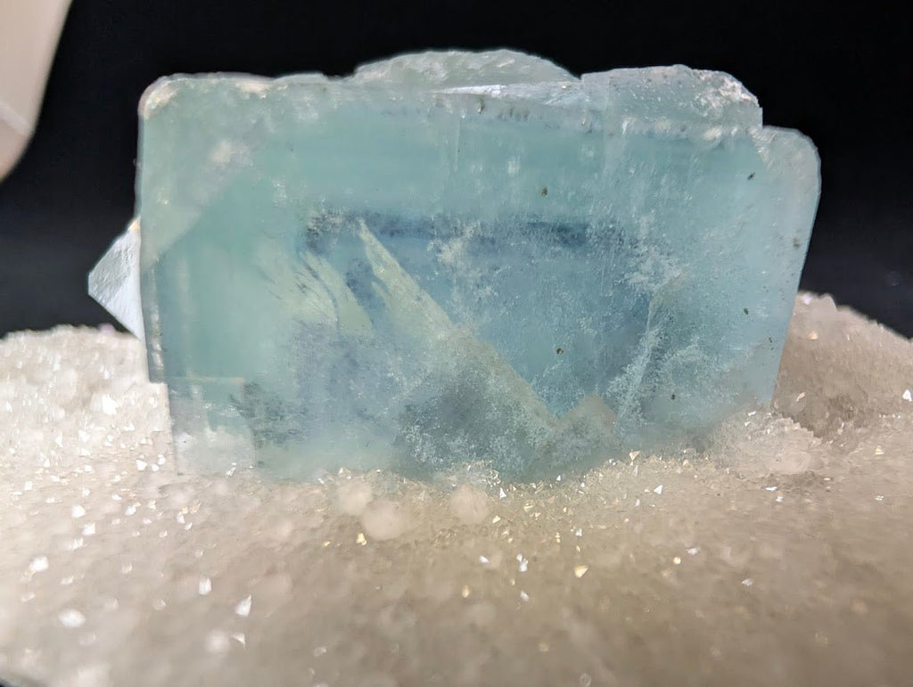 Blue Phantom Fluorite on Quartz | Yaogangxian Mine (YGX), China