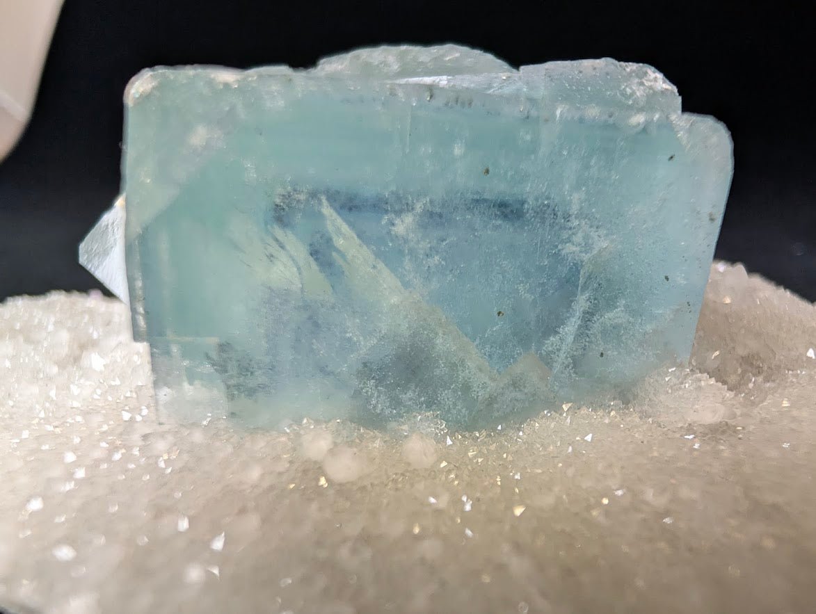 Blue Phantom Fluorite on Quartz | Yaogangxian Mine (YGX), China