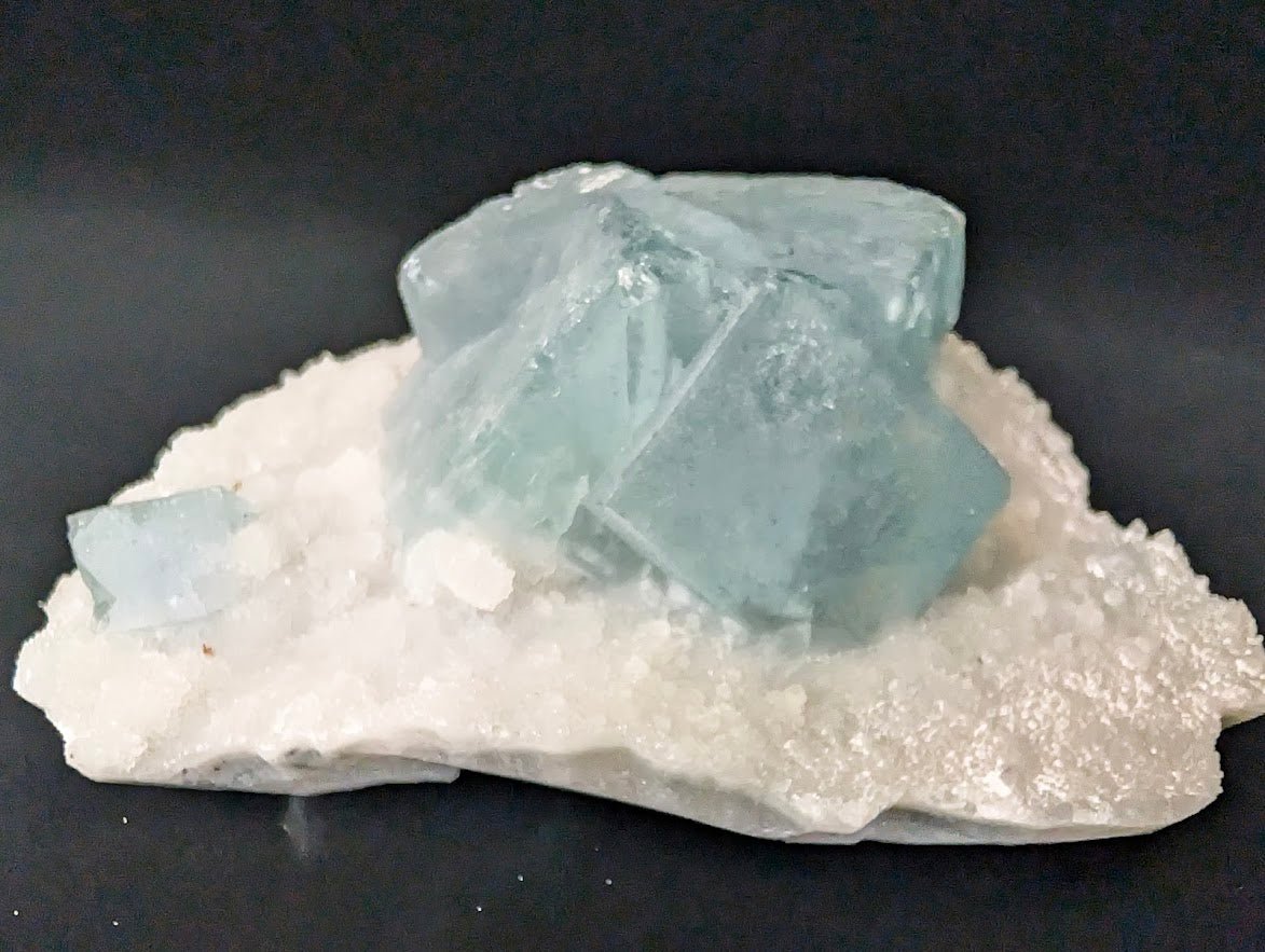 Blue Phantom Fluorite on Quartz | Yaogangxian Mine (YGX), China