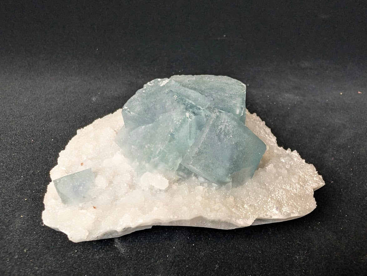 Blue Phantom Fluorite on Quartz | Yaogangxian Mine (YGX), China