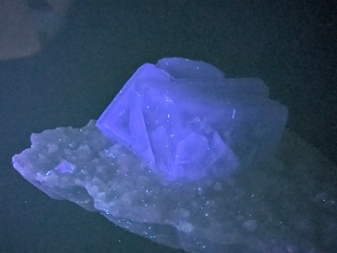 Blue Phantom Fluorite on Quartz | Yaogangxian Mine (YGX), China