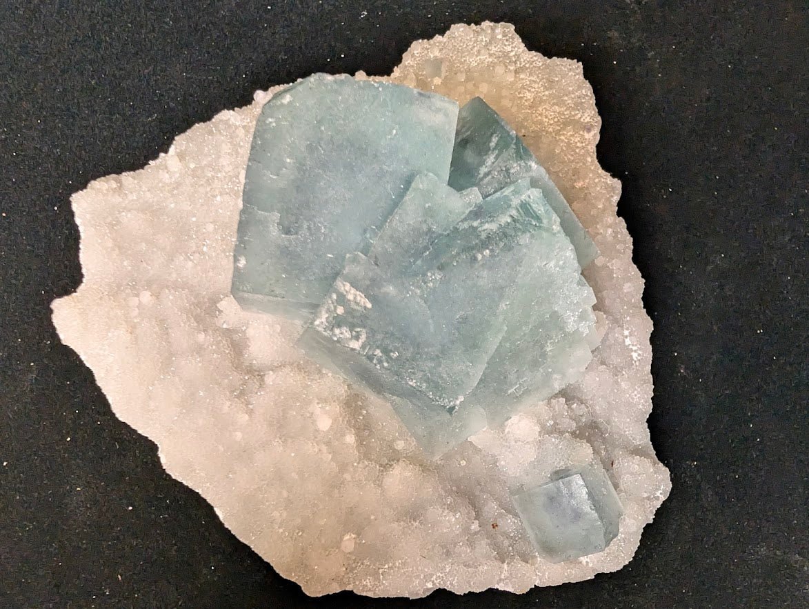 Blue Phantom Fluorite on Quartz | Yaogangxian Mine (YGX), China